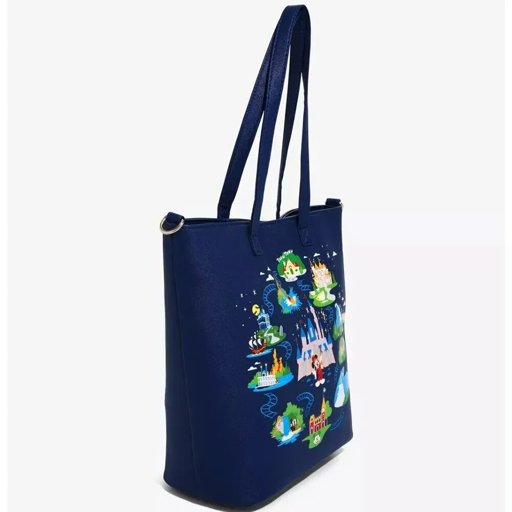 Loungefly Disneyland 65th Anniversary Tote BoxLunch Exclusive New